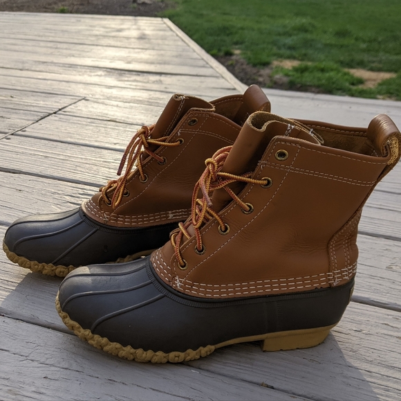 LL Bean Waterproof Leather Bean Boots Size 6M - Picture 5 of 8